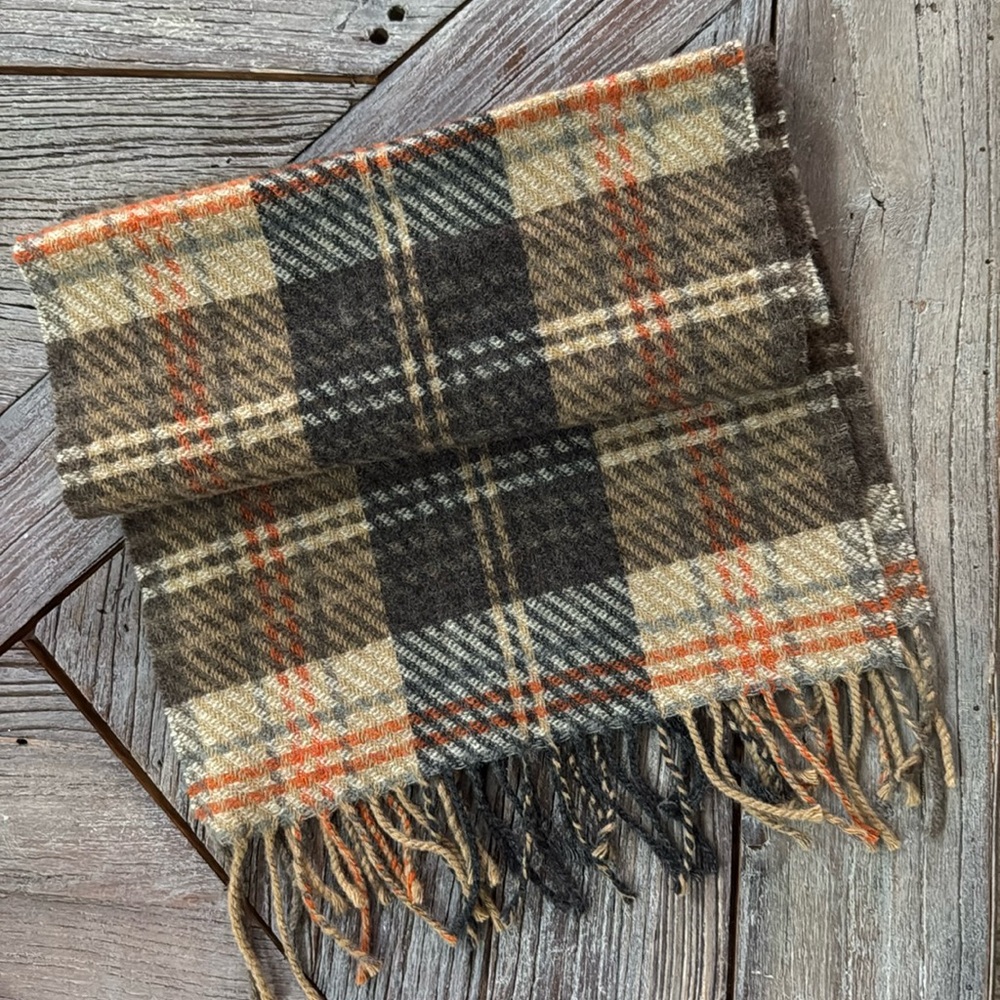 Plaid Lambswool Scarf